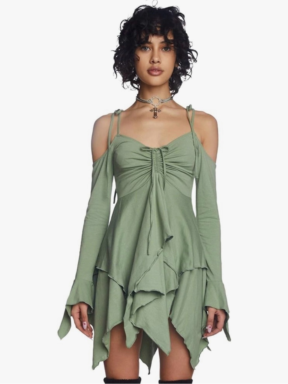 Dolls Kill F is for Fairies Green Mini Dress